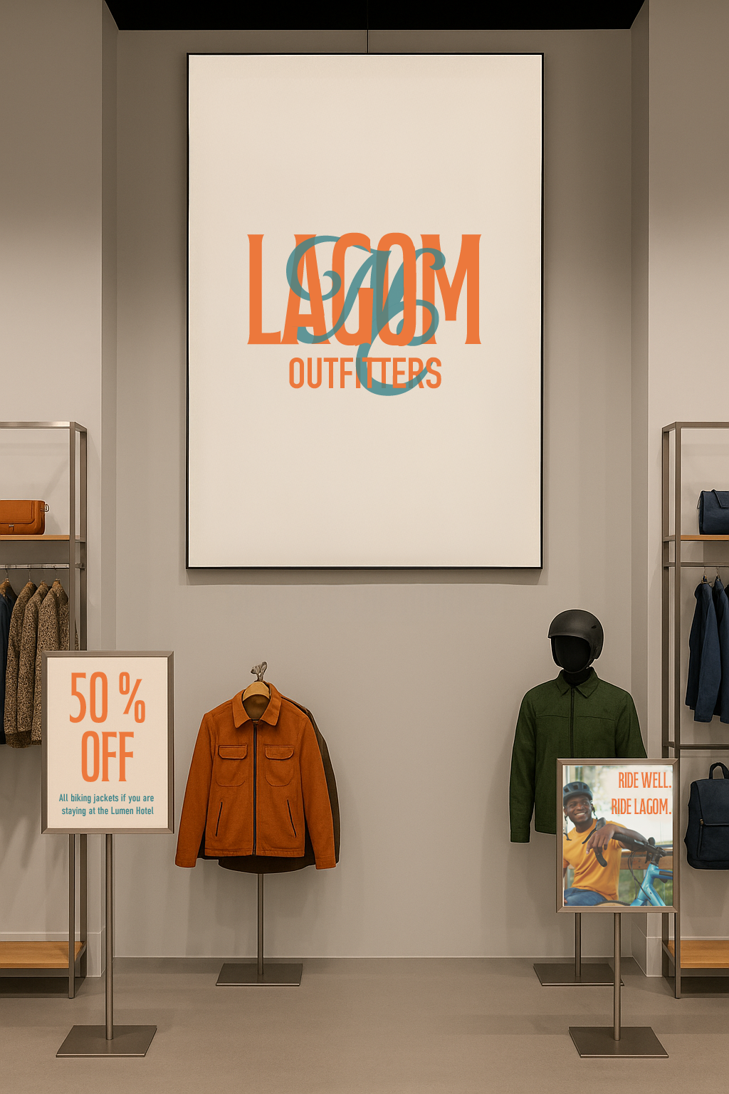 inside store signage